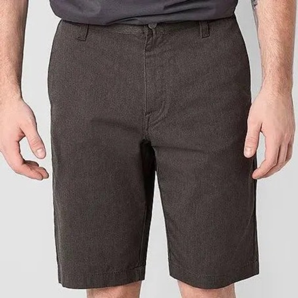 NWT Volcom Vmonty Stretch 22 Chino Shorts Mushroom Brown Mens Size 36 A09117V3